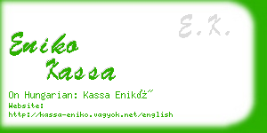 eniko kassa business card